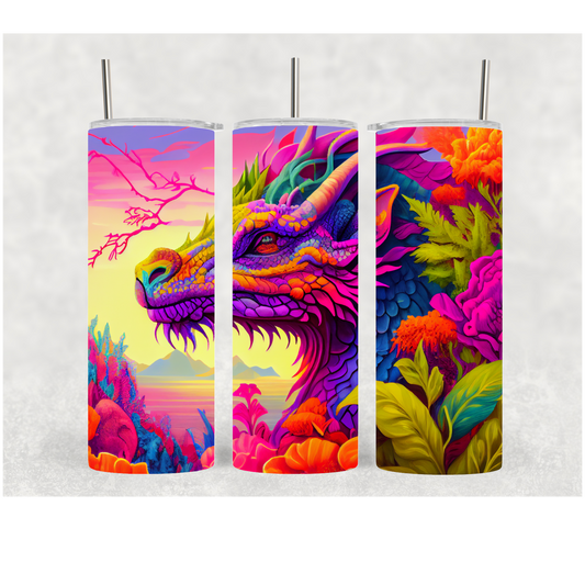 20oz Florescent Dragon