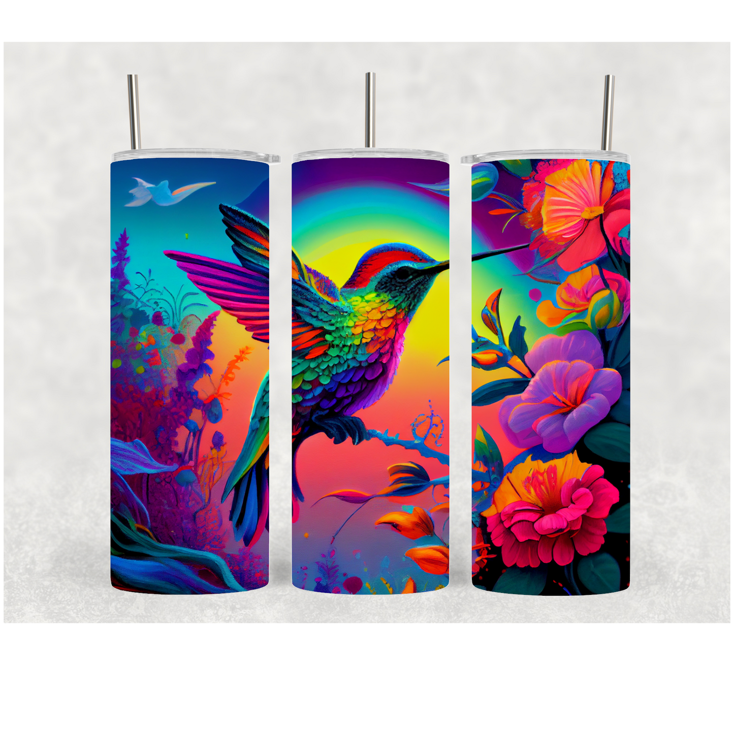 20oz Florescent Hummingbird