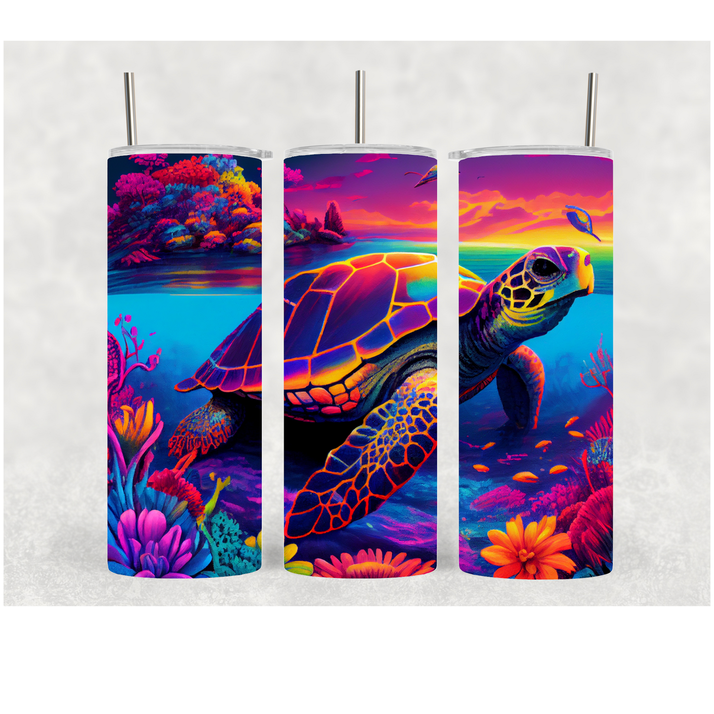 20oz Florescent Sea Turtle