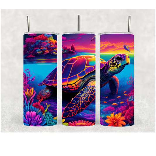 20oz Florescent Sea Turtle