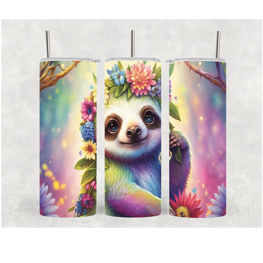 20oz Flower Sloth