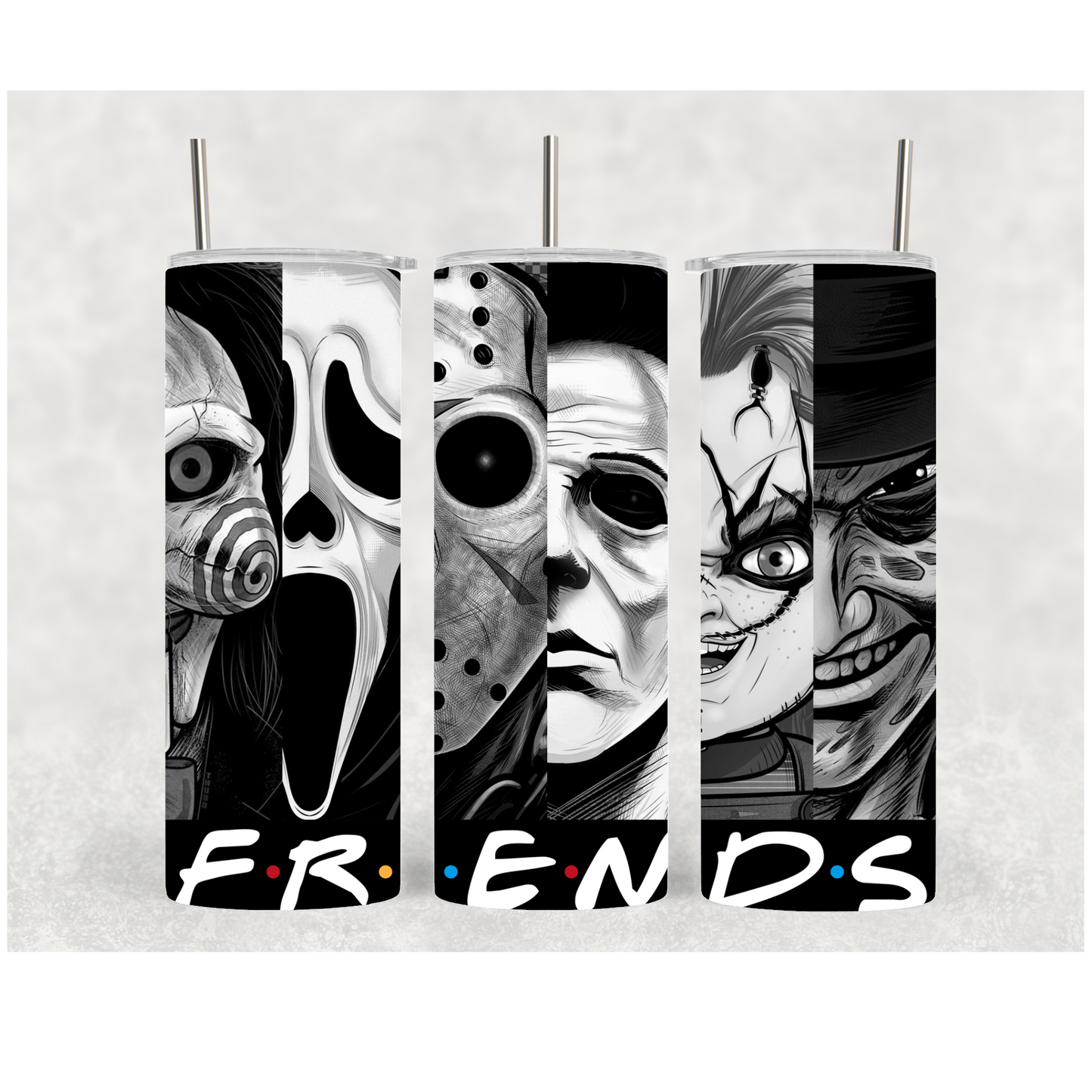 20oz Friends Black & White