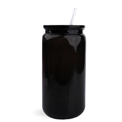 Master Maker Crafts -  16 oz Glass Can Single Wall - Black