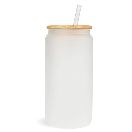 Master Maker Crafts -  16 oz Glass Can Single Wall - Frosted