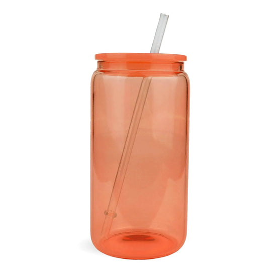 Master Maker Crafts -  16 oz Glass Can Single Wall - Orange