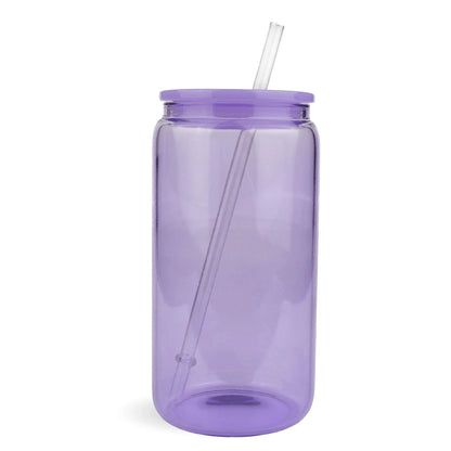 Master Maker Crafts -  16 oz Glass Can Single Wall - Purple