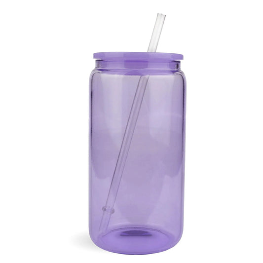 Master Maker Crafts -  16 oz Glass Can Single Wall - Purple