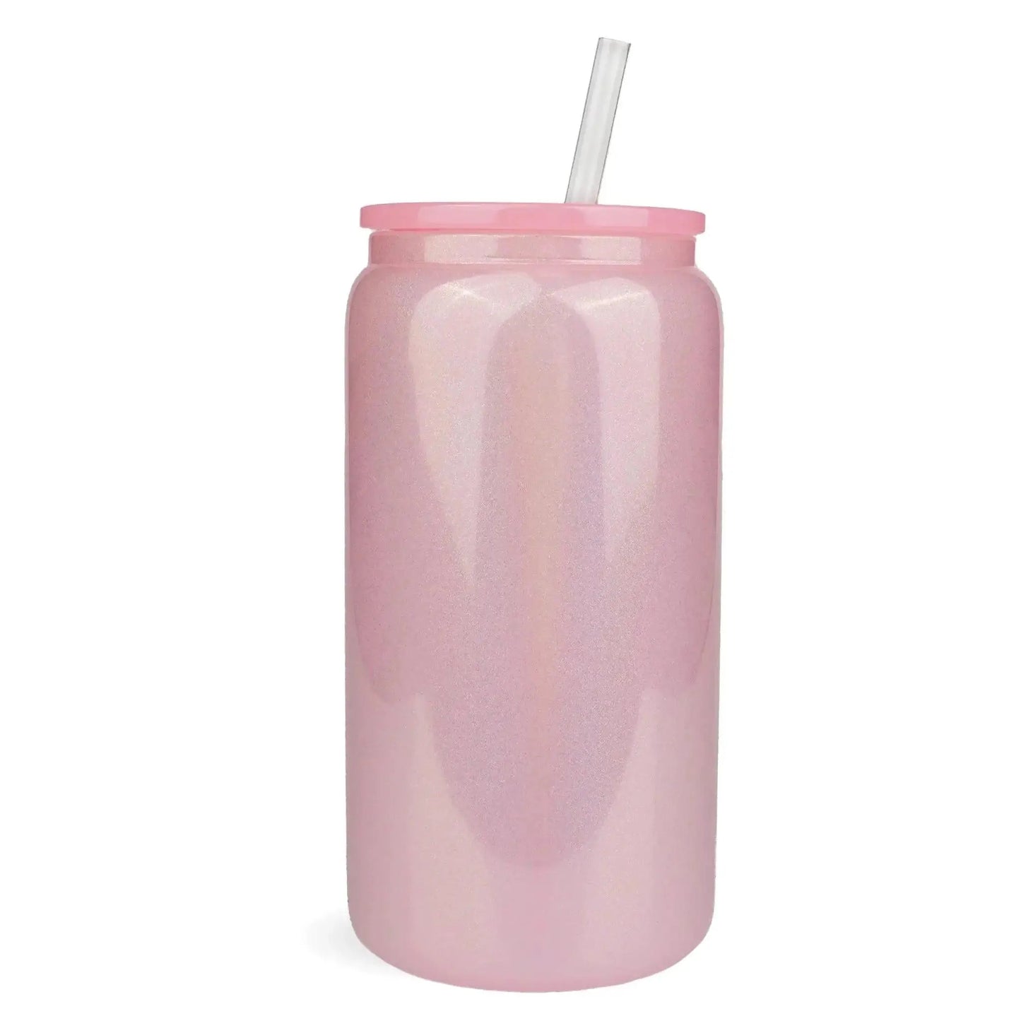 Master Maker Crafts -  16 oz Glass Can Single Wall - Shimmer Light Pink