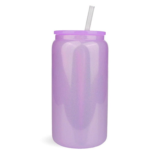 Master Maker Crafts -  16 oz Glass Can Single Wall - Shimmer Purple