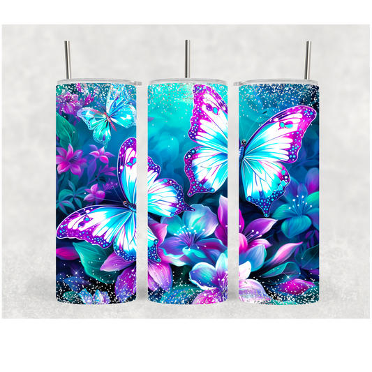 20oz Glitter Butterfly