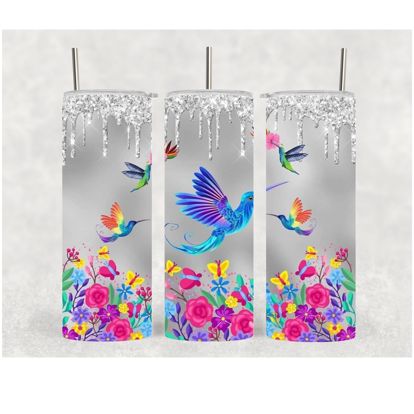 20oz Glitter Hummingbird