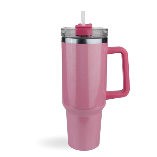 Master Maker Crafts -  40 oz Handled Tumbler Shimmer - Pink