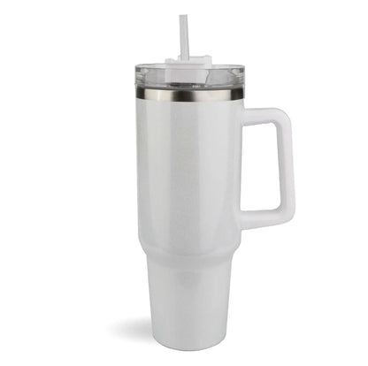 Master Maker Crafts -  40 oz Handled Tumbler Shimmer - White