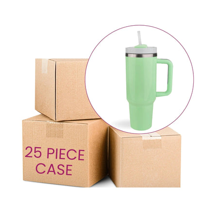 Master Maker Crafts -  40 oz Handled Tumbler Standard Glossy - Light Green