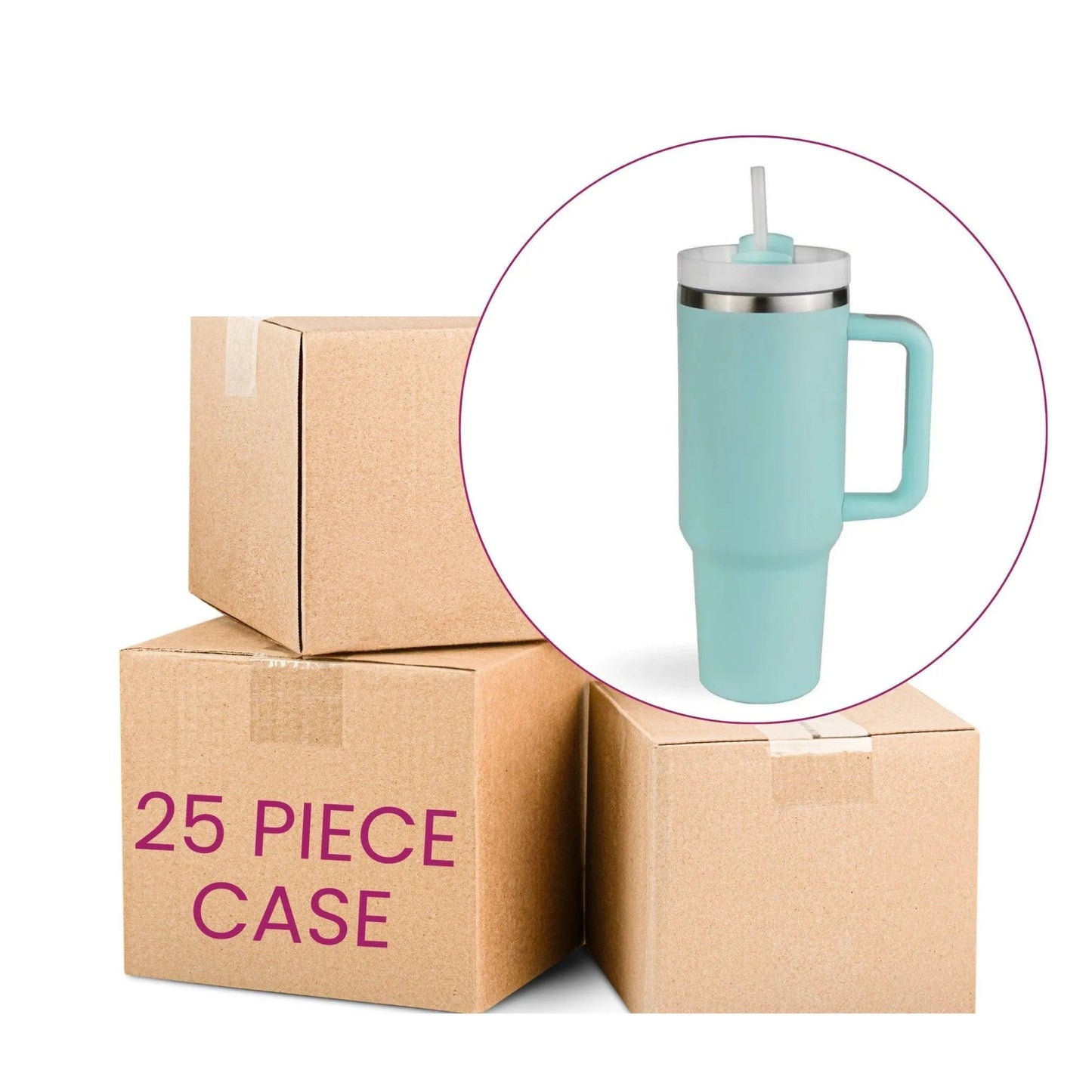 Master Maker Crafts -  40 oz Handled Tumbler Standard Matte - Mint