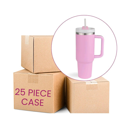 Master Maker Crafts -  40 oz Handled Tumbler Standard Matte - Pink