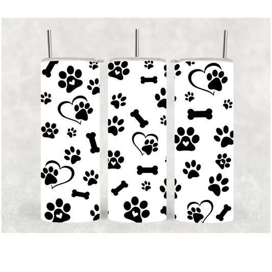 20oz Heart Dog Paws