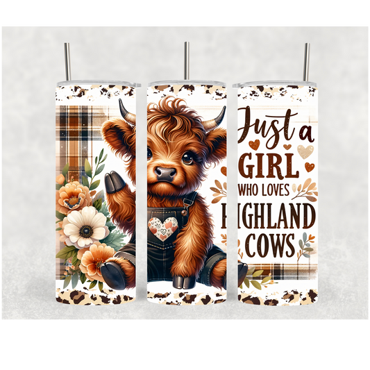 20oz Just A Girl Cow 1