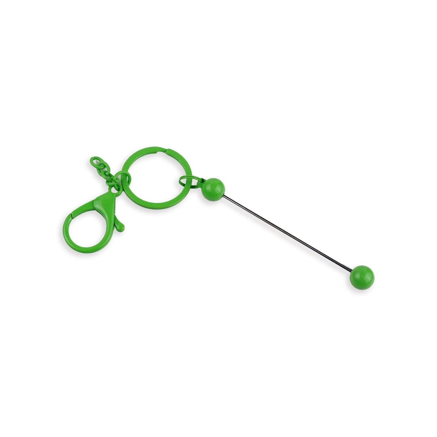 Master Maker Crafts -  Keychain Beadable with Lobster Claw - Green