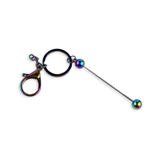 Master Maker Crafts -  Keychain Beadable with Lobster Claw - Holographic