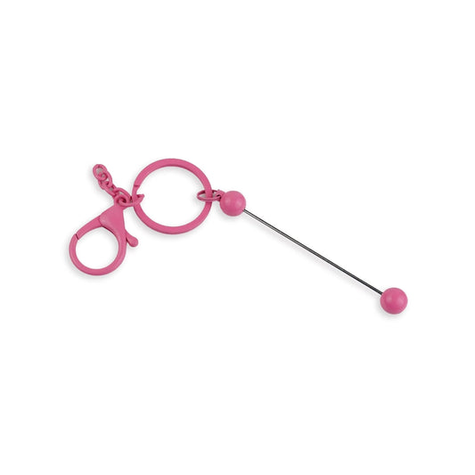 Master Maker Crafts -  Keychain Beadable with Lobster Claw - Pink
