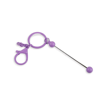 Master Maker Crafts -  Keychain Beadable with Lobster Claw - Purple