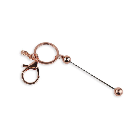 Master Maker Crafts -  Keychain Beadable with Lobster Claw - Rose Gold