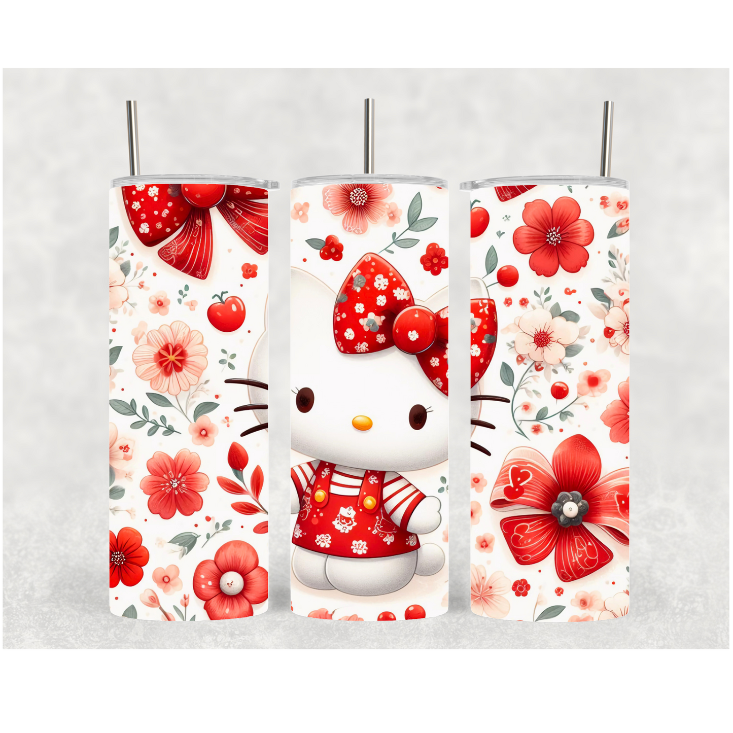 20oz Kitty Flowers