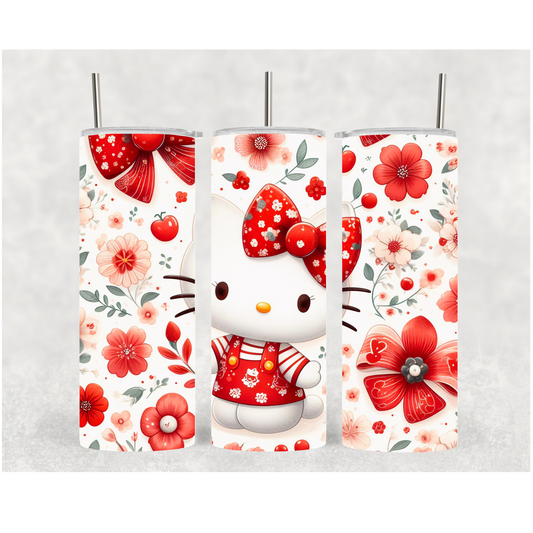 20oz Kitty Flowers