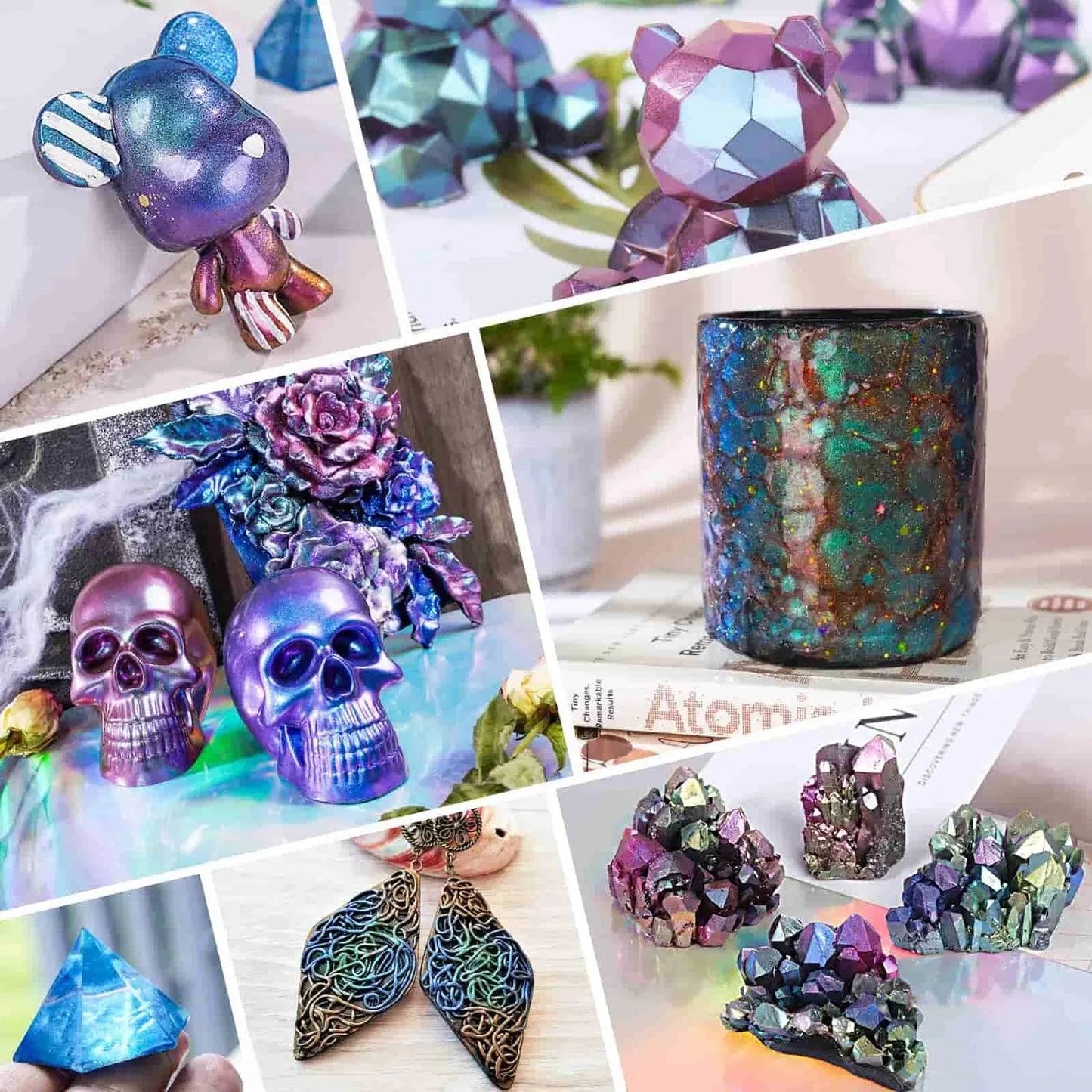 Let's Resin Chameleon Mica Powder - 10 Jar Set