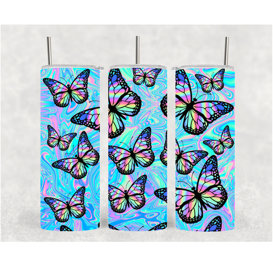 20oz Neon Butterfly