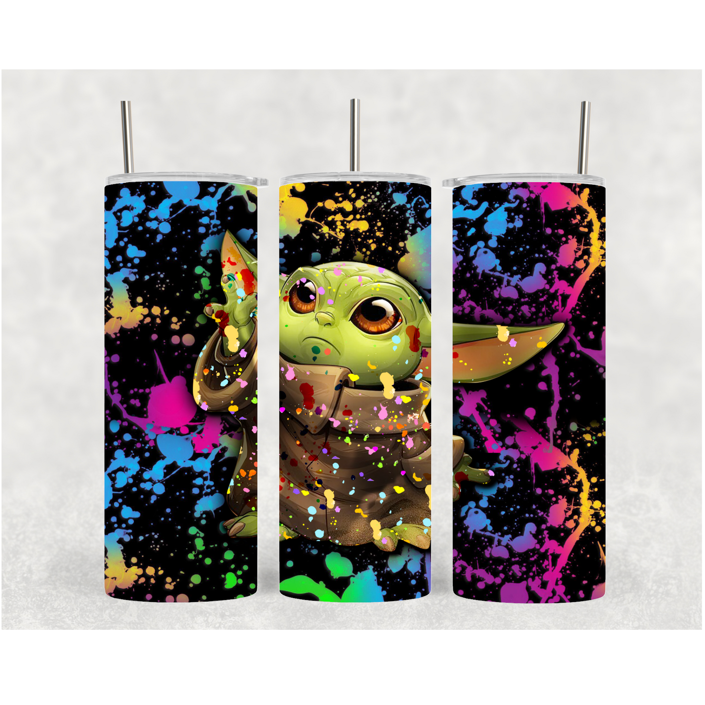 20oz Paint Spletter Alien