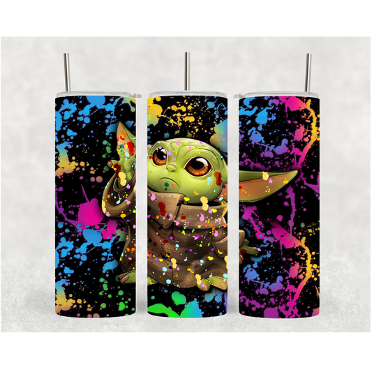 20oz Paint Spletter Alien
