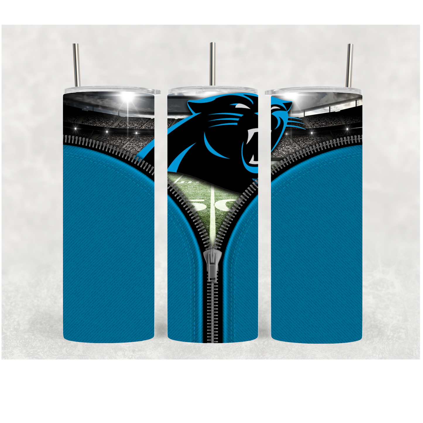 20oz Panthers Zipper