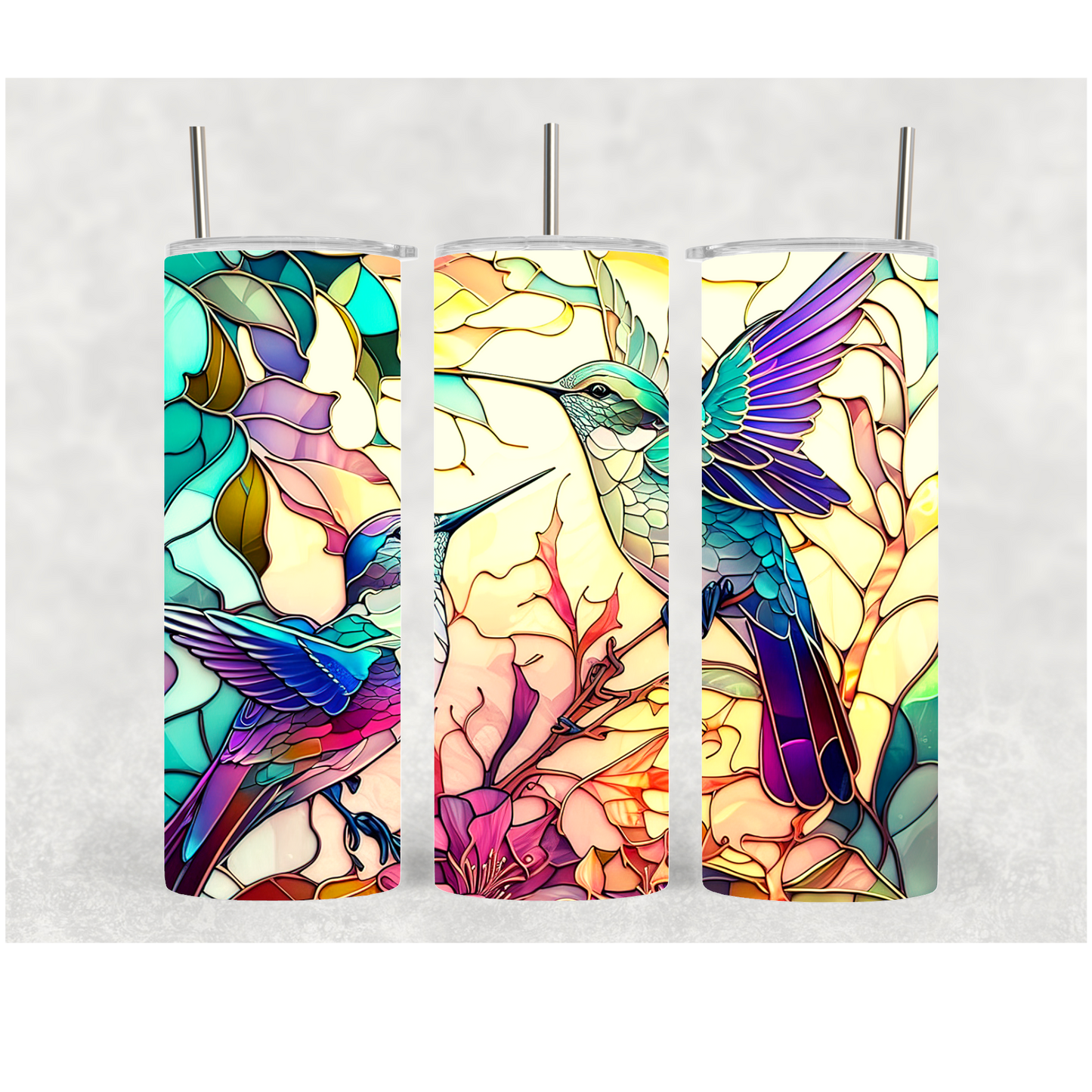 20oz Pastel Hummingbird