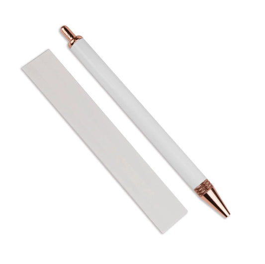 Master Maker Crafts -  Pen Sublimation Blank No Clip - White & Rose Gold