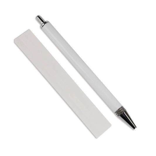 Master Maker Crafts -  Pen Sublimation Blank No Clip - White & Silver