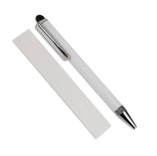 Master Maker Crafts -  Pen Sublimation Blank Stylus - White & Silver