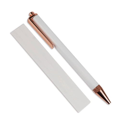 Master Maker Crafts -  Pen Sublimation Blank - White & Rose Gold