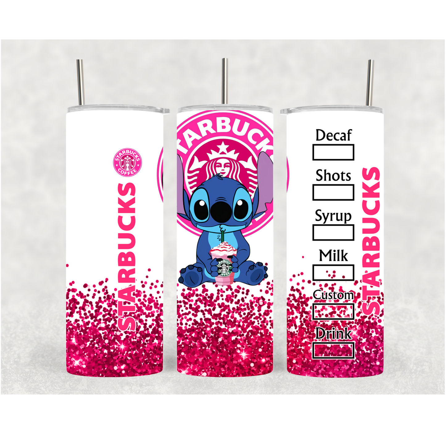 20oz Pink Glitter