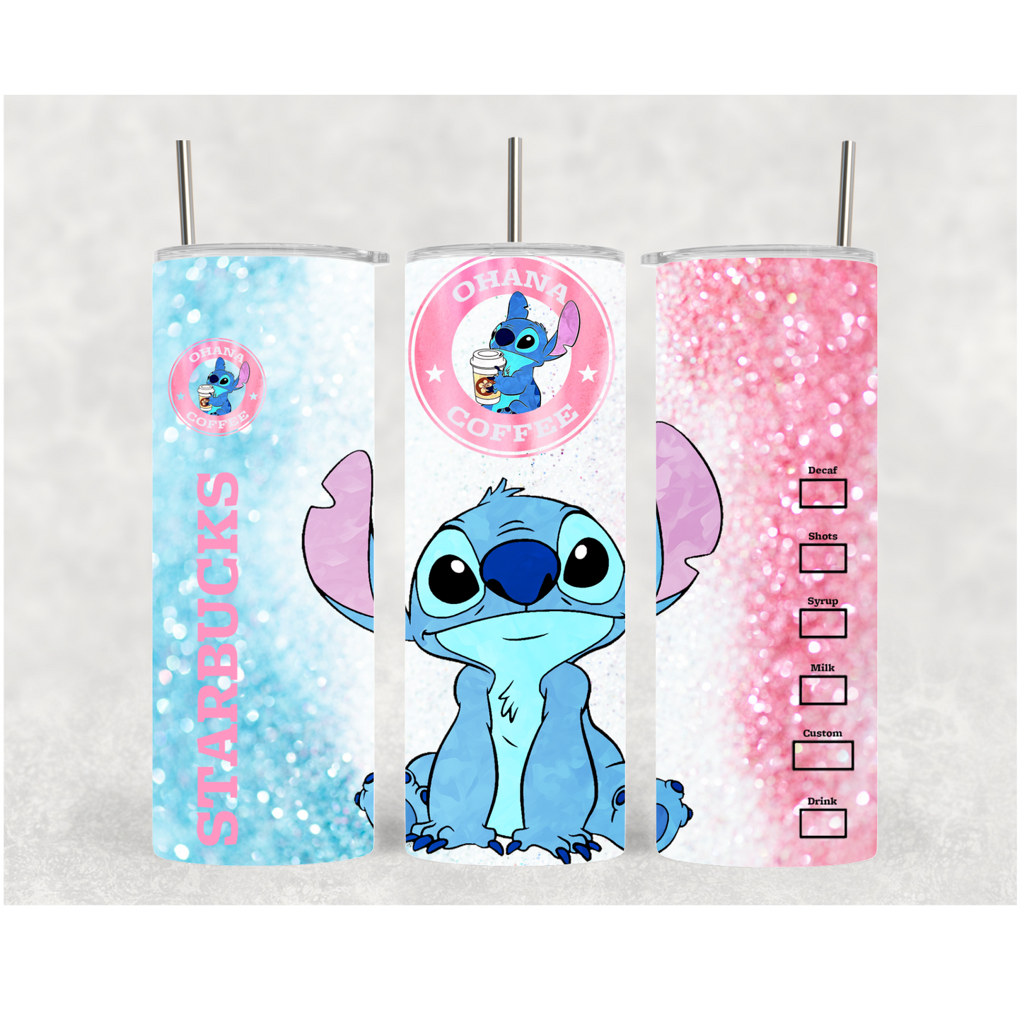 20oz Pink & Blue Ohana