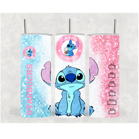 20oz Pink & Blue Ohana