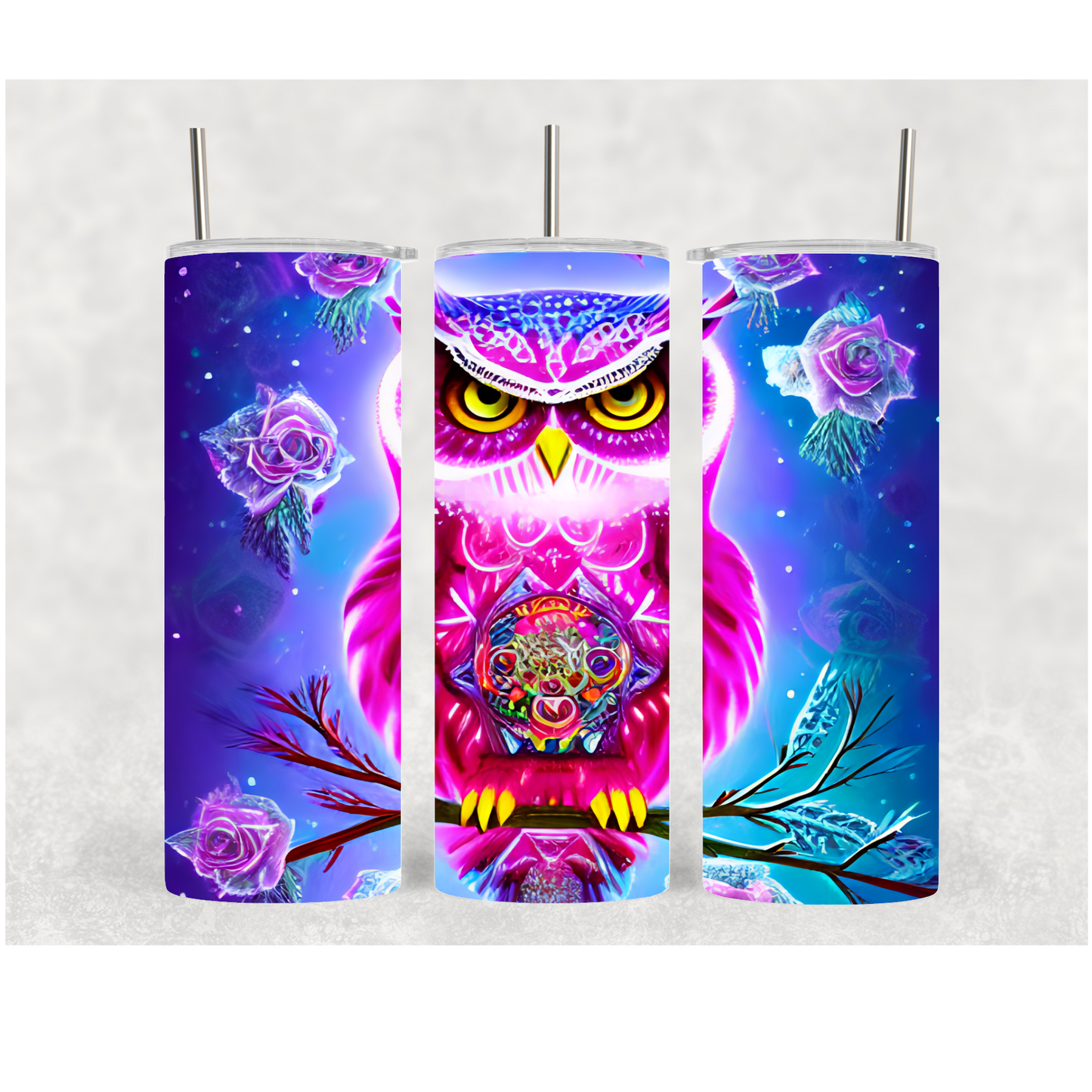 20oz Pink Owl