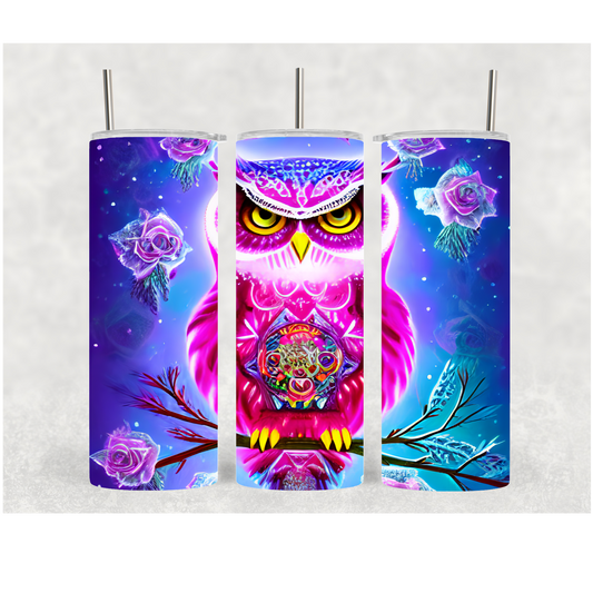 20oz Pink Owl
