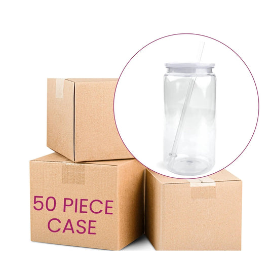 Master Maker Crafts -  16 oz Plastic Can Transparent - Clear