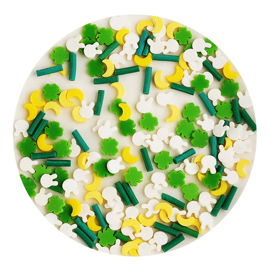 Master Maker Crafts -  Poly Clay Slices - Bunny & Shamrock Sprinkles (2 oz Bag)