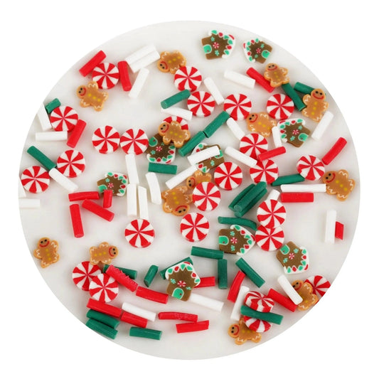 Master Maker Crafts -  Poly Clay Slices - Gingerbread & Candy (2 oz Bag)