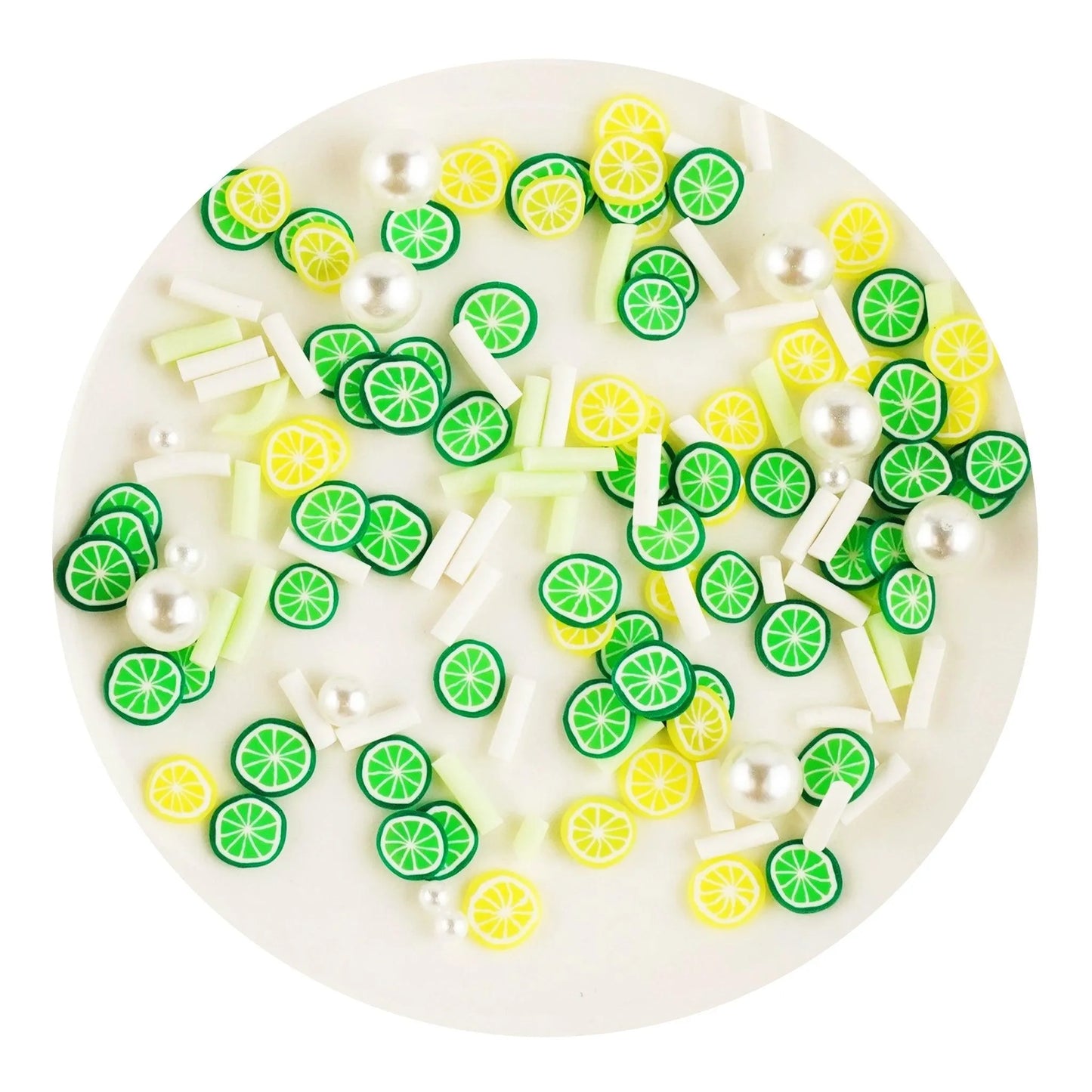 Poly Clay Slices - Lemon Lime Sprinkles (2 oz Bag)