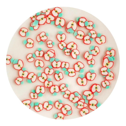 Master Maker Crafts -  Poly Clay Slices - Red Apple Slices (2 oz Bag)