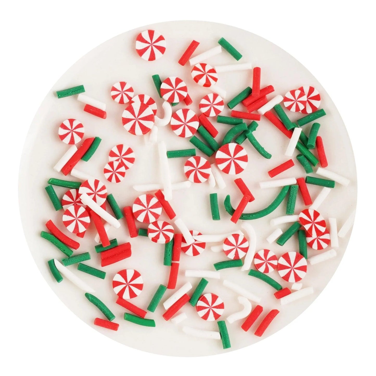 Master Maker Crafts -  Poly Clay Slices - Red & Green Candy Sprinkles (2 oz Bag)